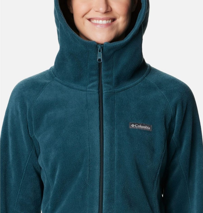 Turquoise Columbia Benton Springs II Long Hoodie Women's Fleece Jacket | 81697LAVZ