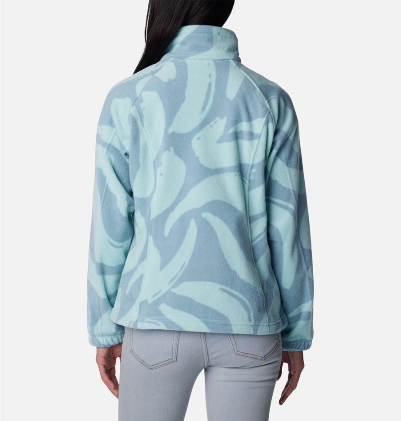 Turquoise Columbia Benton Springs Printed Full Zip Women's Fleece Jacket | 21374DYRF