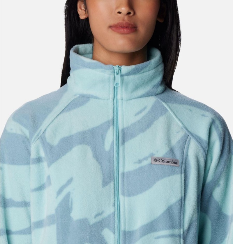 Turquoise Columbia Benton Springs Printed Full Zip Women's Fleece Jacket | 21374DYRF