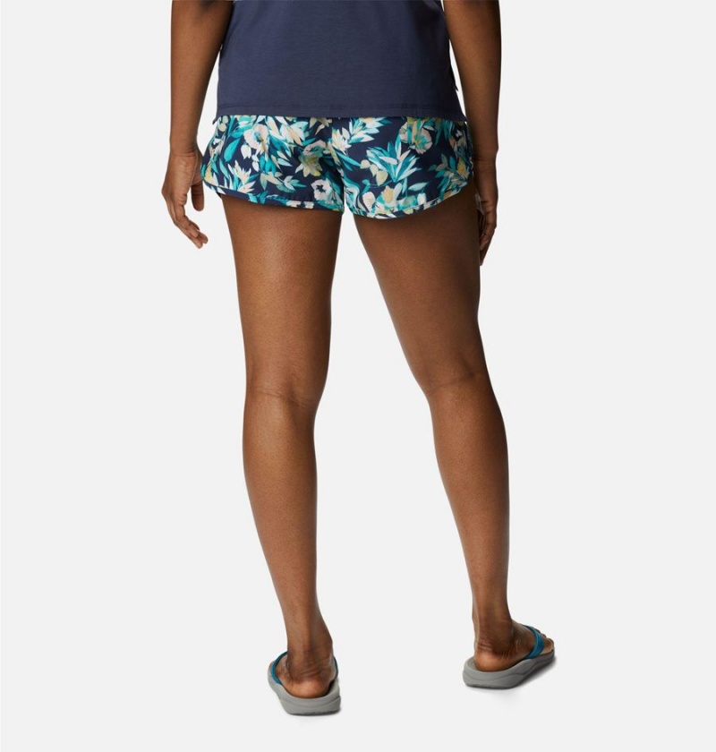 Turquoise Columbia Bogata Bay Stretch Printed Women's Shorts | 32948TMYF