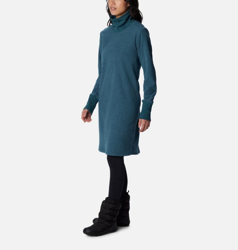 Turquoise Columbia Boundless Trek Fleece Women's Dress | 63852GNDM