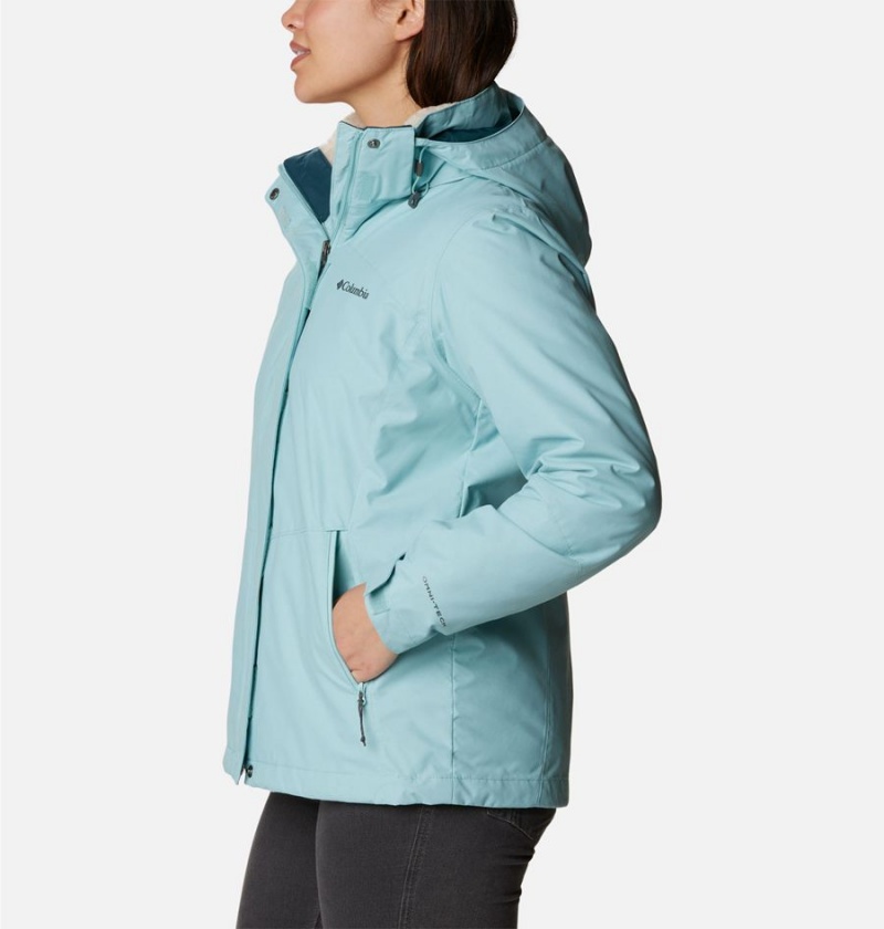 Turquoise Columbia Bugaboo II Fleece Interchange Women's Ski Jacket | 69712HBXK