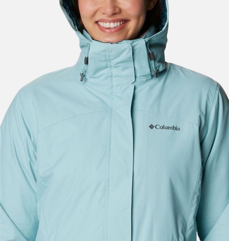 Turquoise Columbia Bugaboo II Fleece Interchange Women's Ski Jacket | 69712HBXK