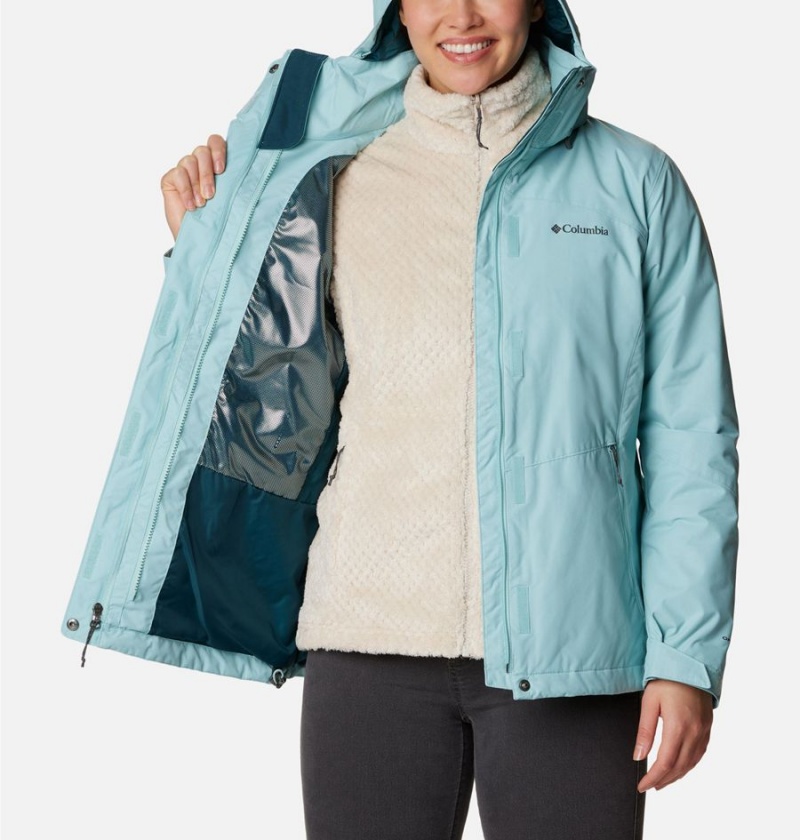 Turquoise Columbia Bugaboo II Fleece Interchange Women's Ski Jacket | 69712HBXK