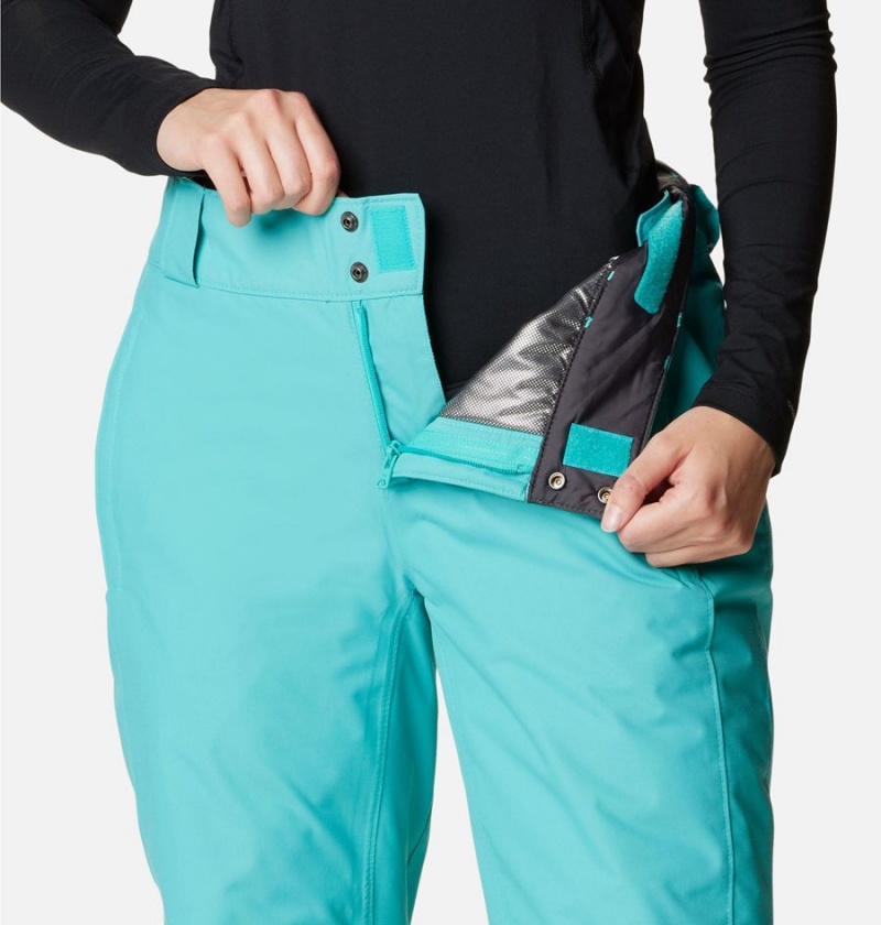 Turquoise Columbia Bugaboo Omni Heat Insulated Ski Women's Pants | 47503NYMI