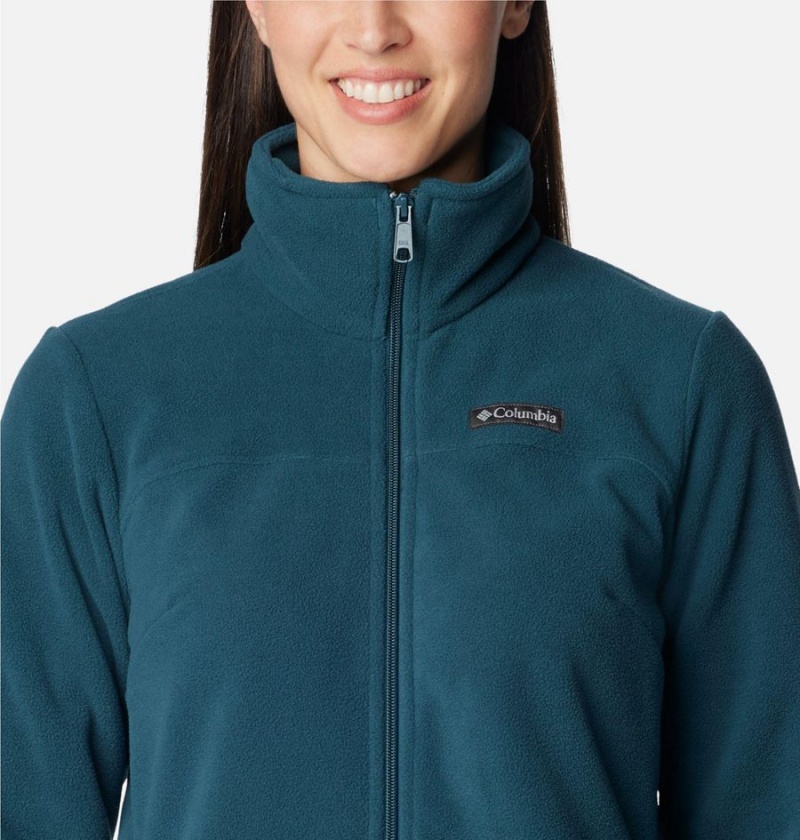 Turquoise Columbia Castle Dale Full Zip Women's Fleece Jacket | 61395NQCI