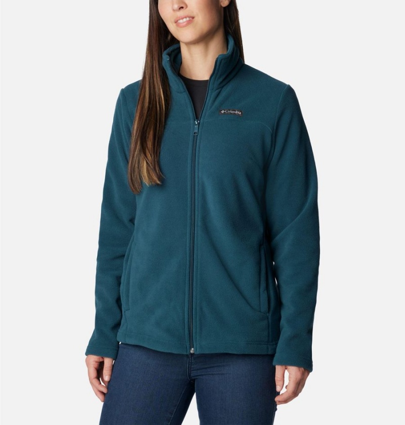 Turquoise Columbia Castle Dale Full Zip Women\'s Fleece Jacket | 61395NQCI