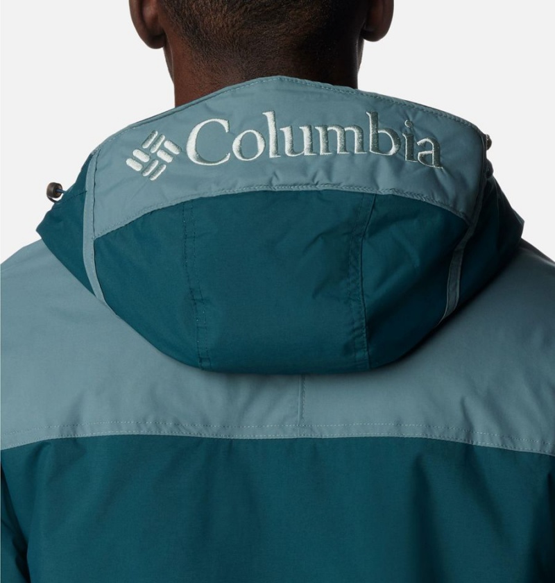 Turquoise Columbia Challenger Anorak Insulated Men's Puffer Jacket | 64392YOMW