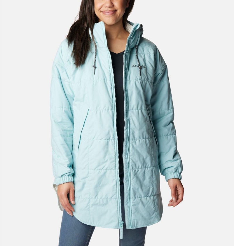 Turquoise Columbia Chatfield Hill Novelty Women's Coats | 94612NSKE