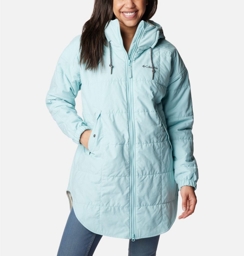 Turquoise Columbia Chatfield Hill Novelty Women\'s Coats | 94612NSKE