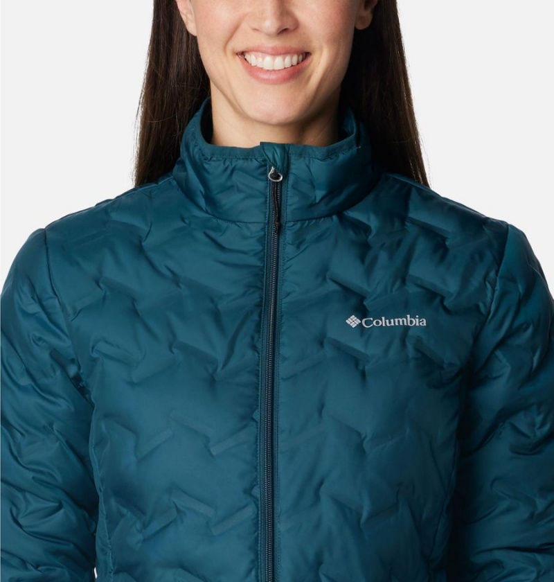 Turquoise Columbia Delta Ridge Women's Puffer Jacket | 91507FMEG