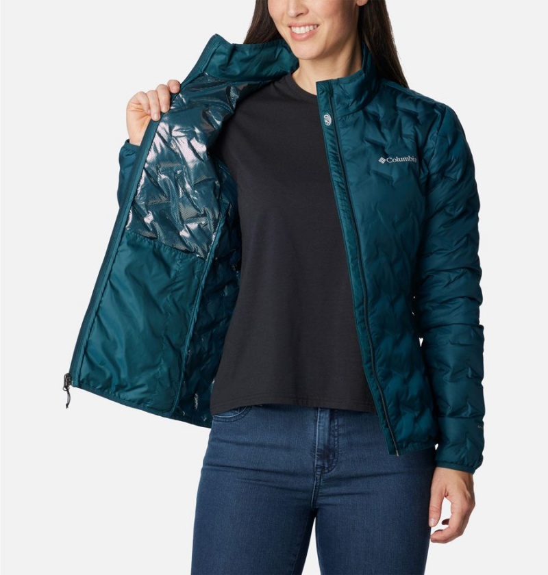 Turquoise Columbia Delta Ridge Women's Puffer Jacket | 91507FMEG