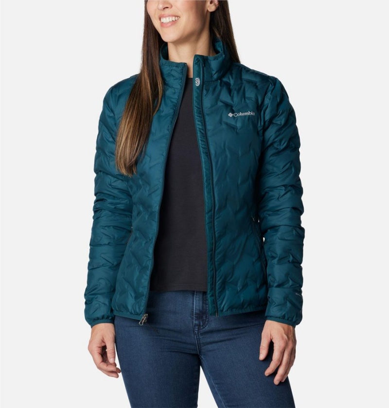 Turquoise Columbia Delta Ridge Women's Puffer Jacket | 91507FMEG