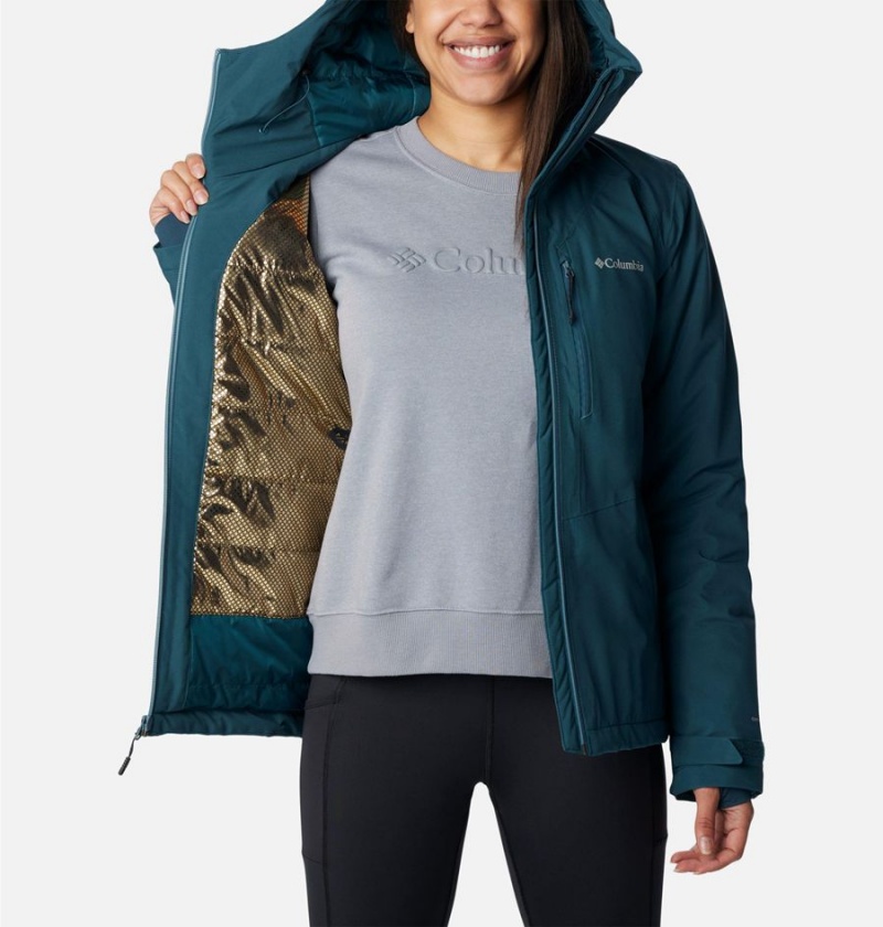 Turquoise Columbia Explorer's Edge Insulated Women's Puffer Jacket | 72853NDWH