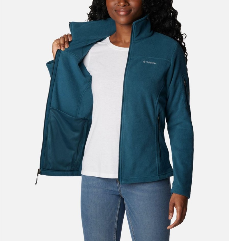 Turquoise Columbia Fast Trek II Women's Fleece Jacket | 61793NGCW