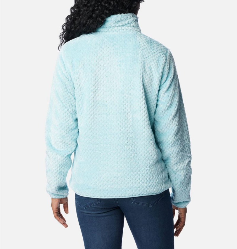 Turquoise Columbia Fire Side Quarter Zip Sherpa Fleece Women's Pullover | 09465OBNM