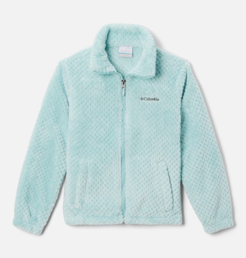 Turquoise Columbia Fire Side Sherpa Kids\' Jacket | 69341EXDH