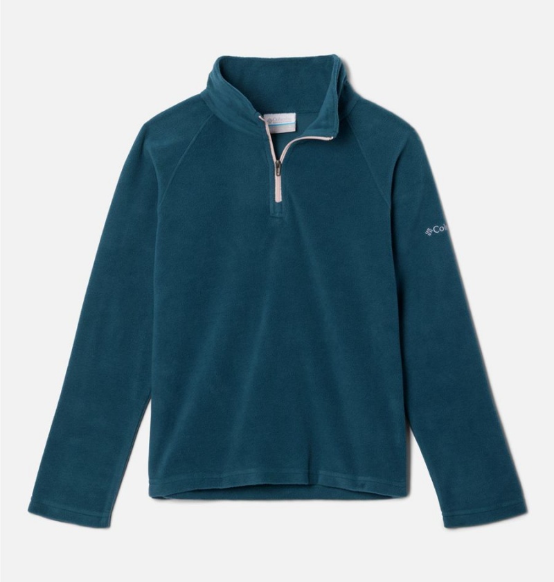 Turquoise Columbia Glacial 1/4 Zip Pullover Kids\' Fleece | 34752BUXI