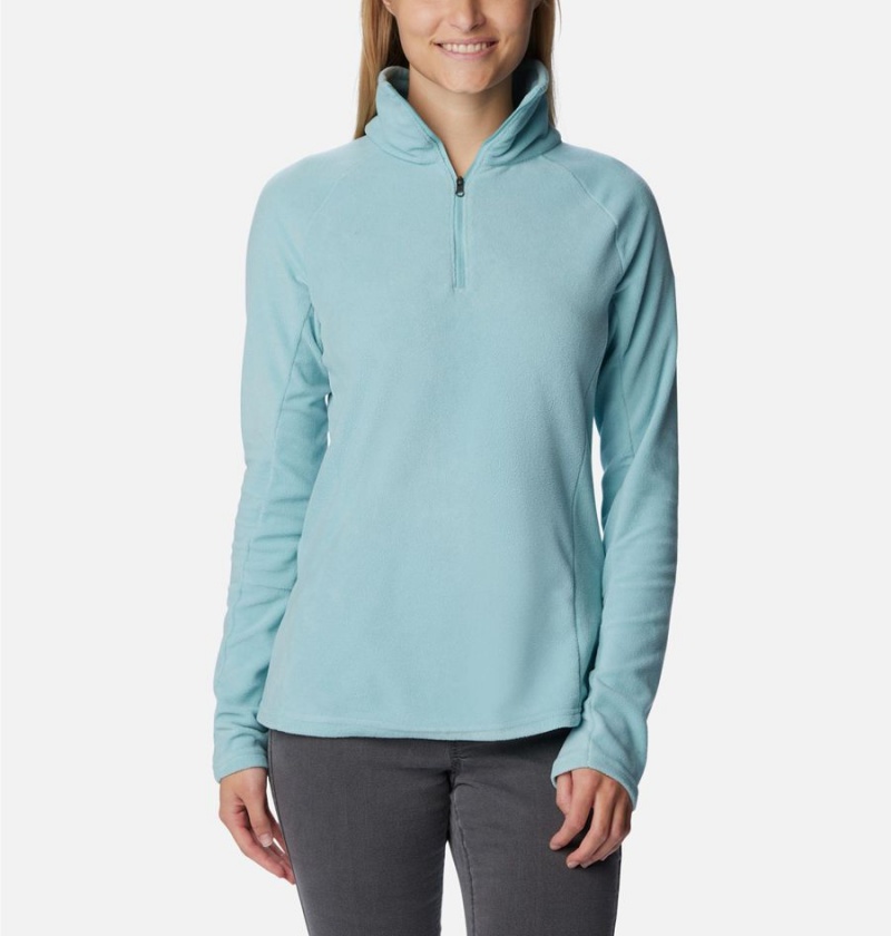 Turquoise Columbia Glacial IV Half Zip Fleece Women\'s Pullover | 17685CHTN