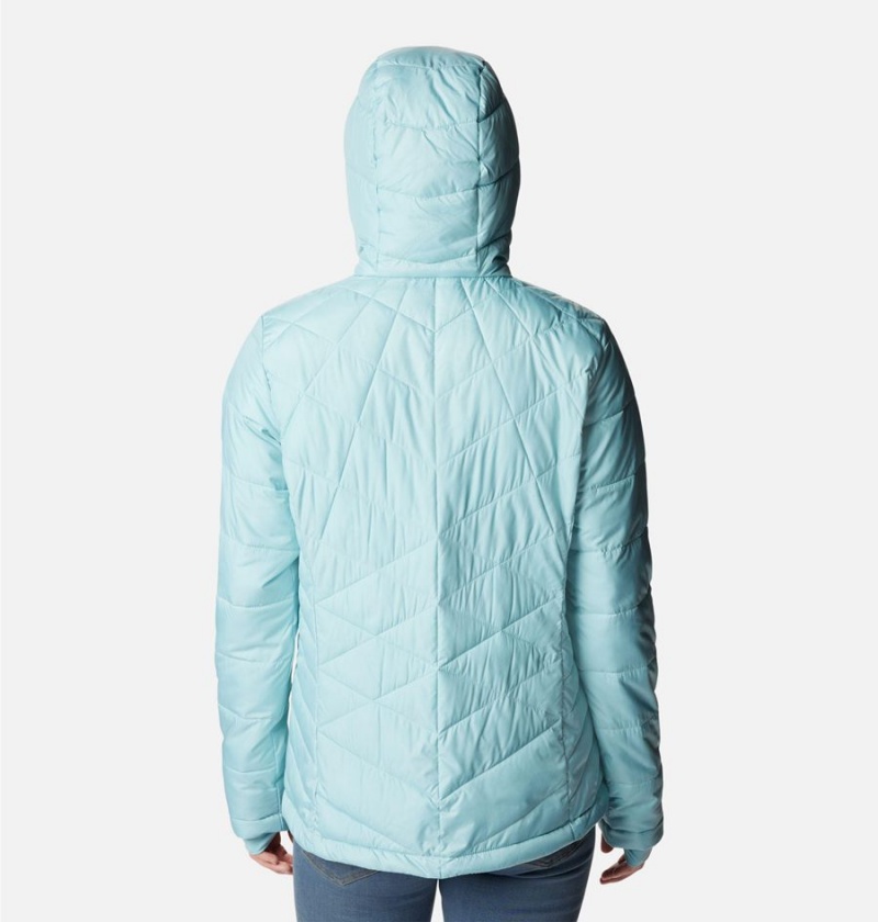 Turquoise Columbia Heavenly Hooded Women's Puffer Jacket | 91827AQLP