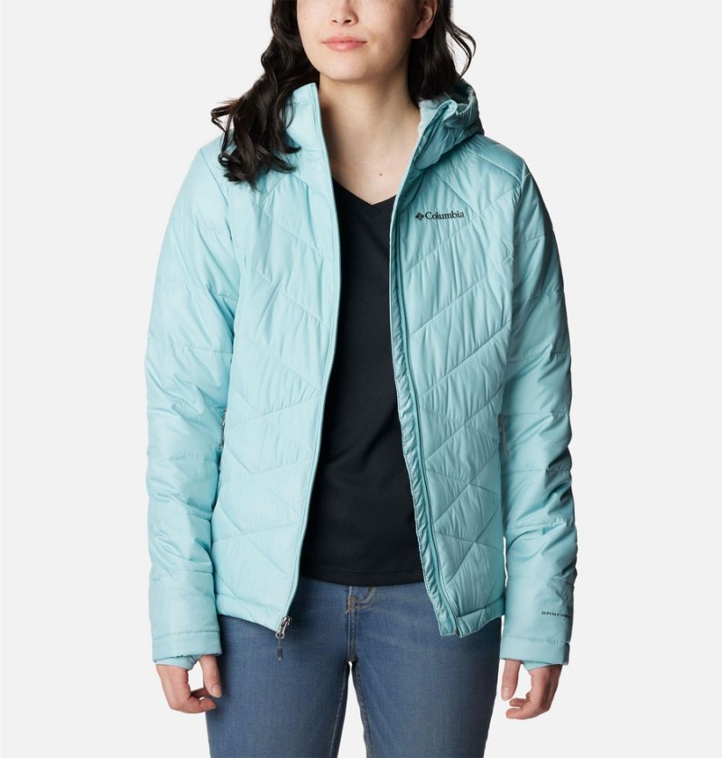 Turquoise Columbia Heavenly Hooded Women's Puffer Jacket | 91827AQLP