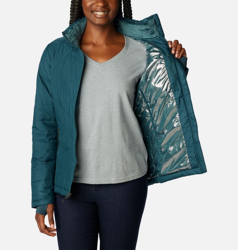 Turquoise Columbia Heavenly Women's Puffer Jacket | 23954PYVR