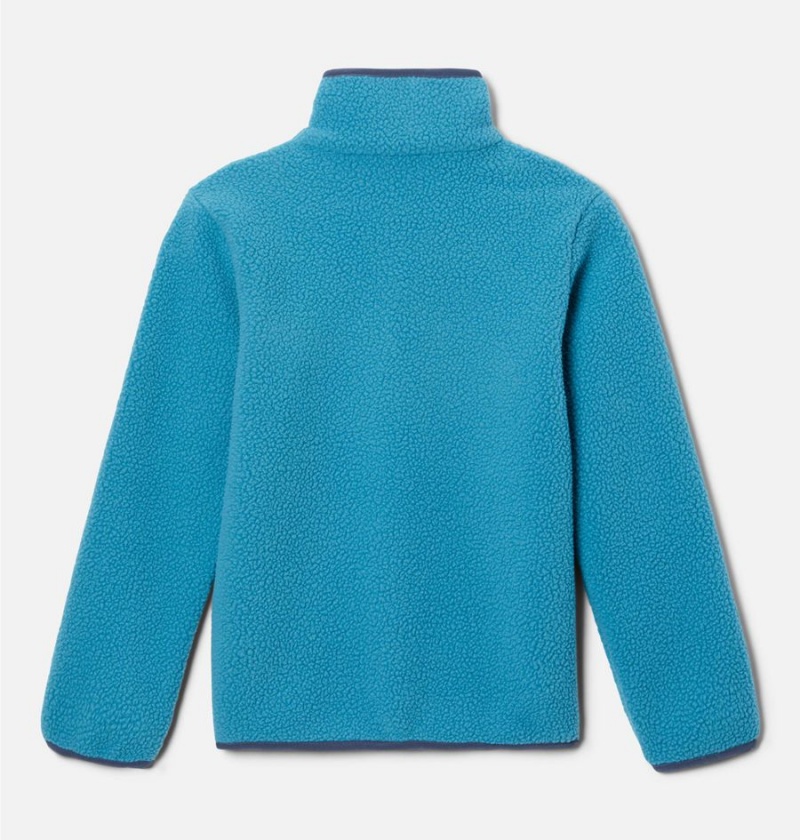 Turquoise Columbia Helvetia Half Snap Pullover Kids' Fleece | 13940RSPT