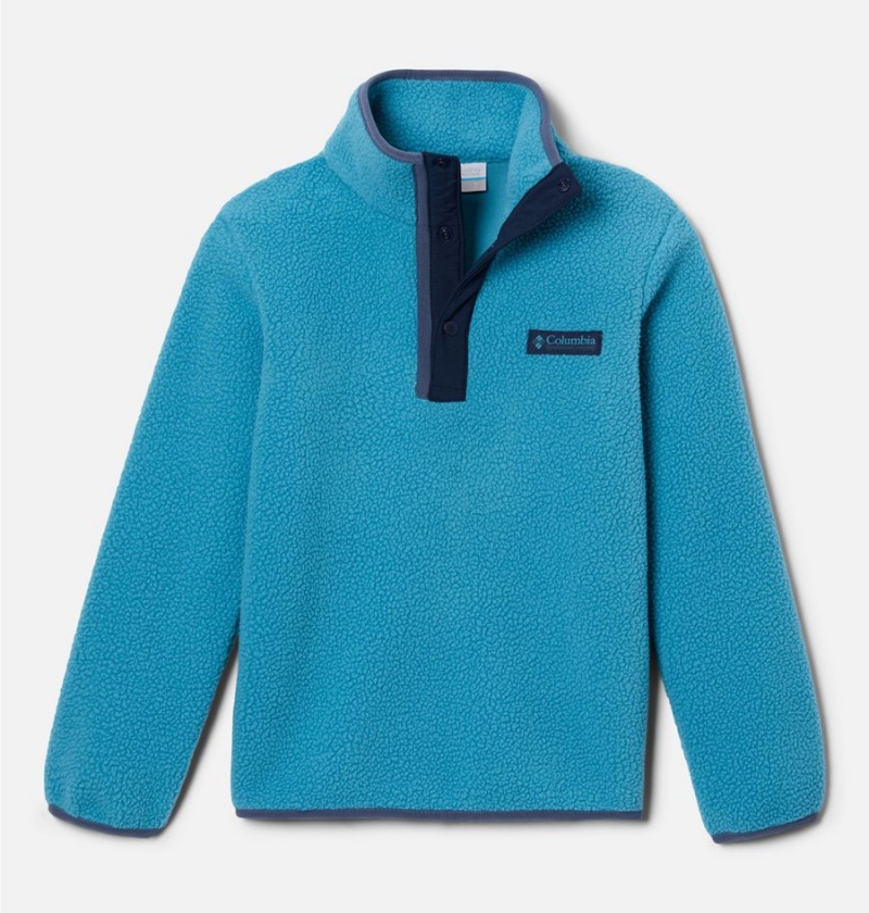 Turquoise Columbia Helvetia Half Snap Pullover Kids\' Fleece | 13940RSPT