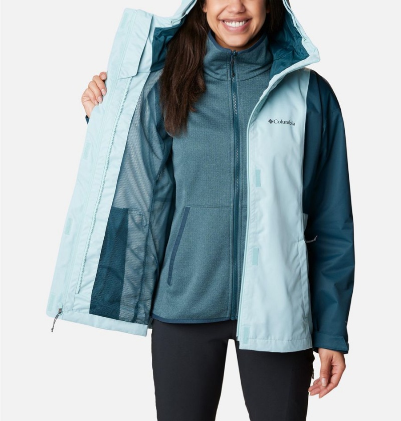 Turquoise Columbia Hikebound Interchange Women's 3 In 1 Jackets | 91203NVSW