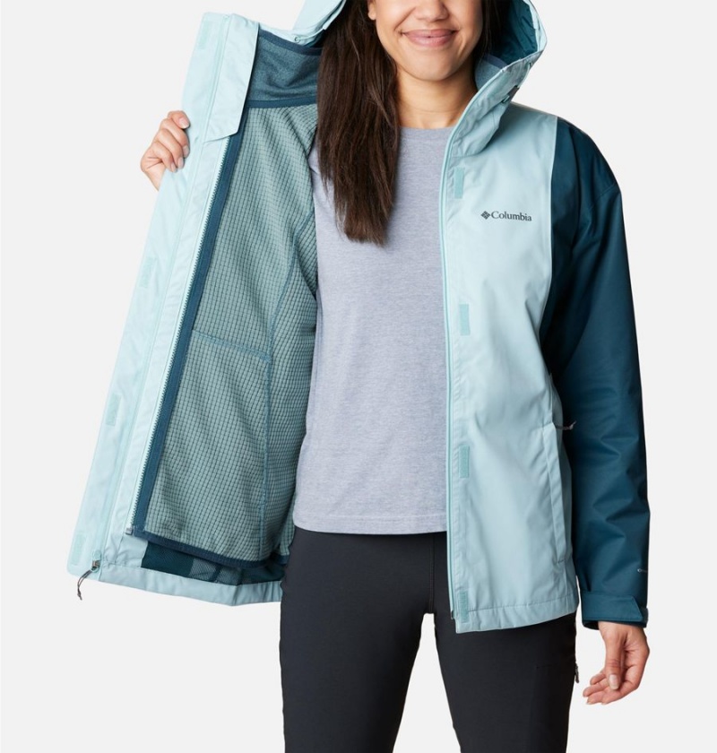 Turquoise Columbia Hikebound Interchange Women's 3 In 1 Jackets | 91203NVSW