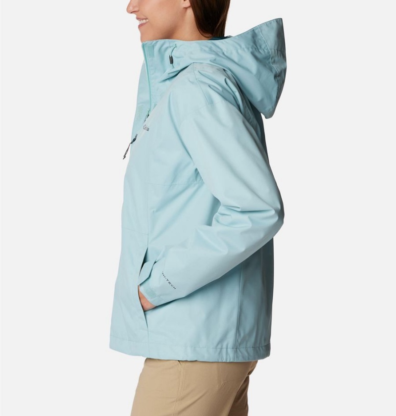 Turquoise Columbia Hikebound Women's Rain Jacket | 96371DWTO