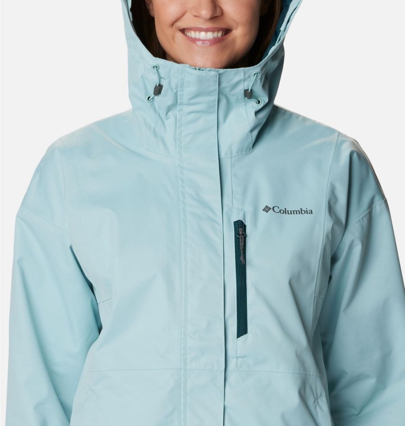 Turquoise Columbia Hikebound Women's Rain Jacket | 96371DWTO