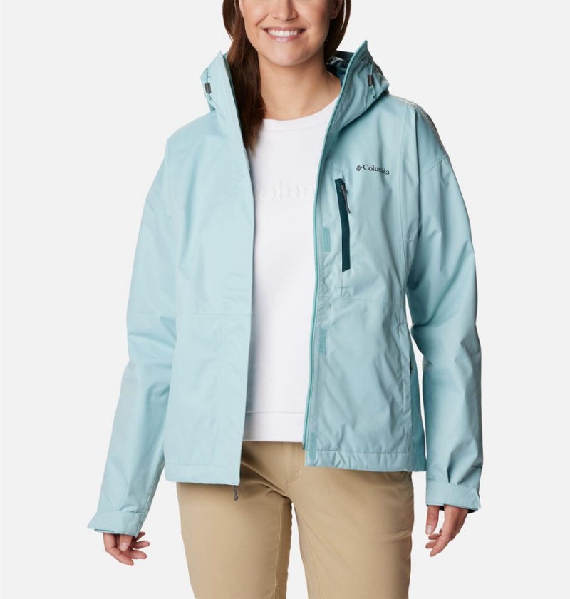 Turquoise Columbia Hikebound Women's Rain Jacket | 96371DWTO