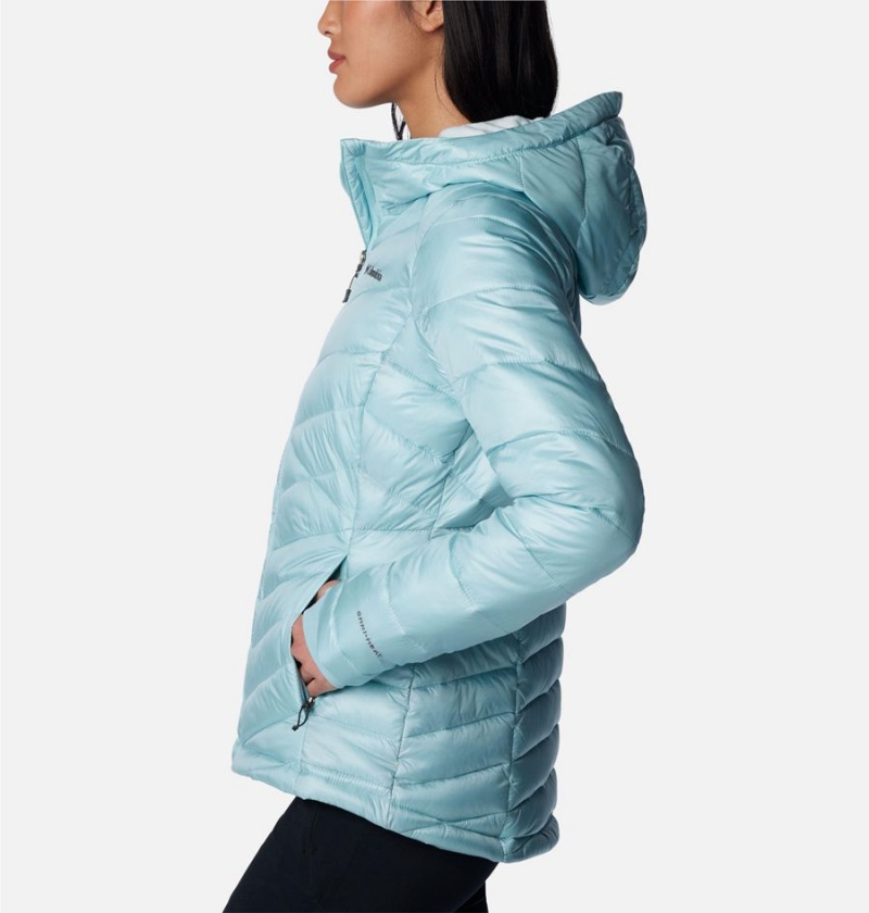 Turquoise Columbia Joy Peak Insulated Hooded Women's Puffer Jacket | 67421UPXA