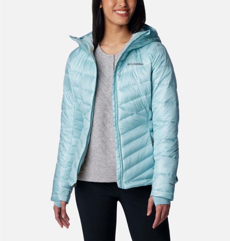 Turquoise Columbia Joy Peak Insulated Hooded Women's Puffer Jacket | 67421UPXA