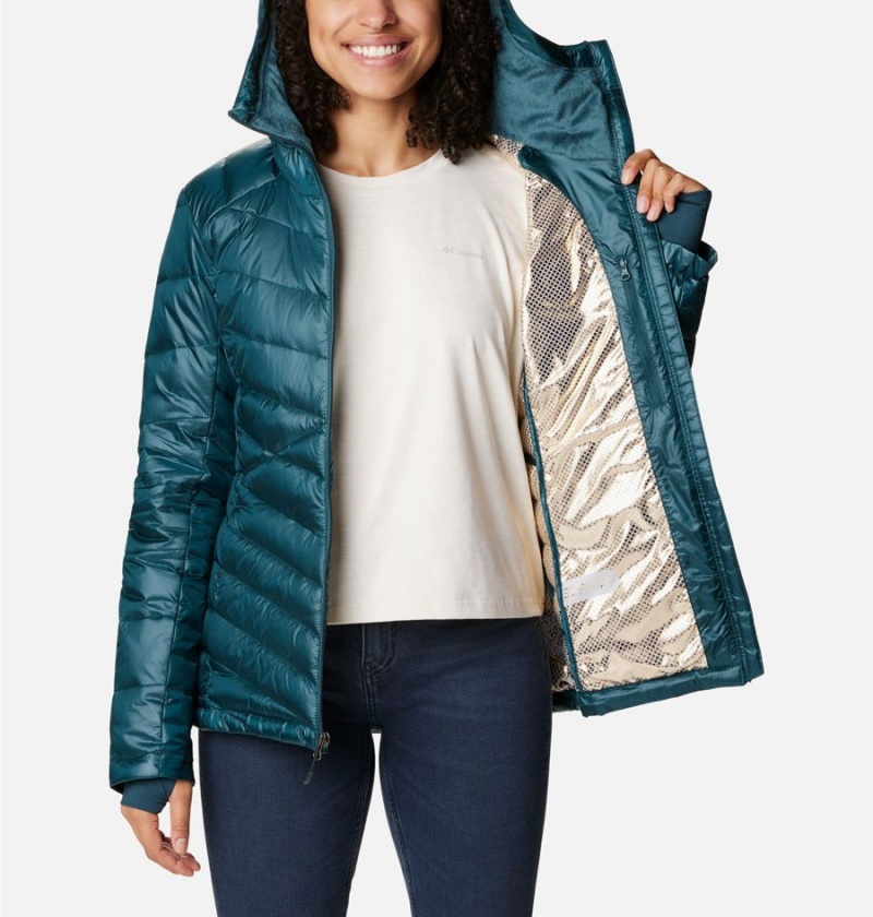 Turquoise Columbia Joy Peak Insulated Hooded Women's Puffer Jacket | 78302JARM