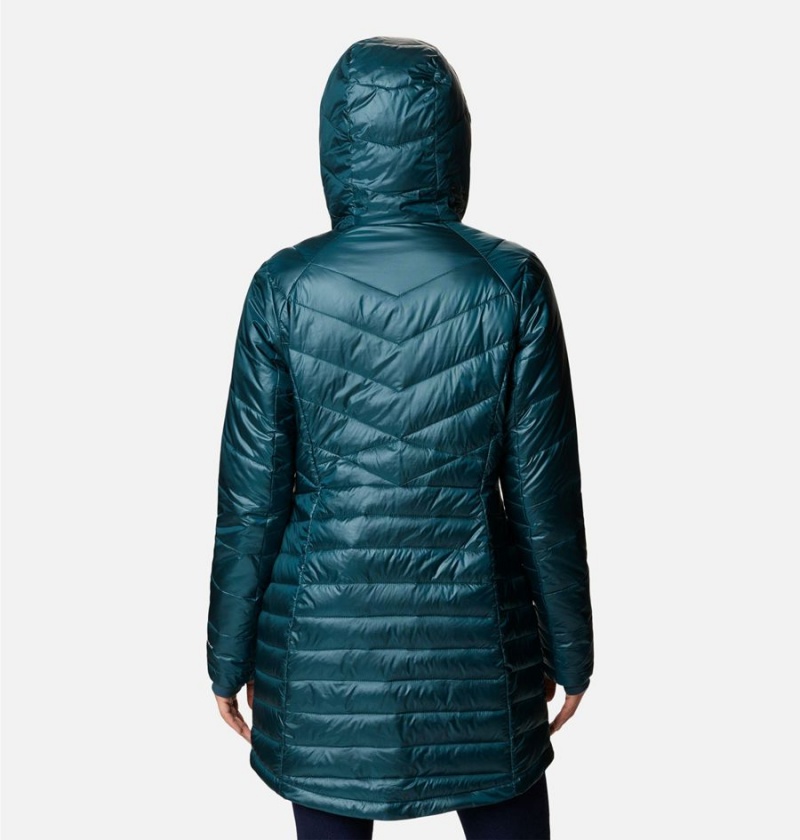 Turquoise Columbia Joy Peak Mid Insulated Hooded Women's Puffer Jacket | 26051EPFO