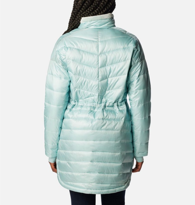 Turquoise Columbia Joy Peak Mid Women's Puffer Jacket | 76834HYWT