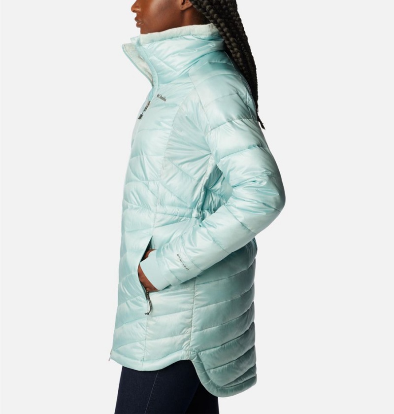 Turquoise Columbia Joy Peak Mid Women's Puffer Jacket | 76834HYWT