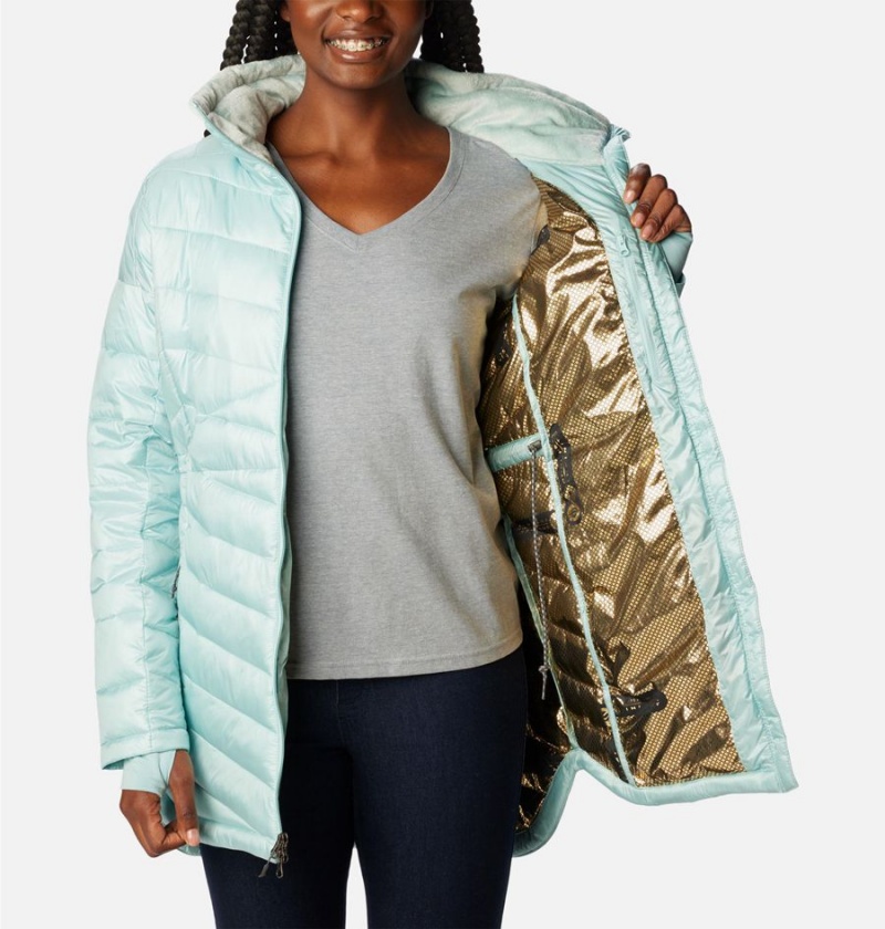 Turquoise Columbia Joy Peak Mid Women's Puffer Jacket | 76834HYWT