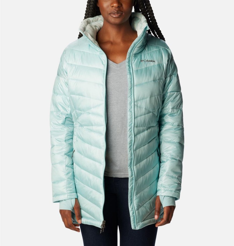 Turquoise Columbia Joy Peak Mid Women's Puffer Jacket | 76834HYWT