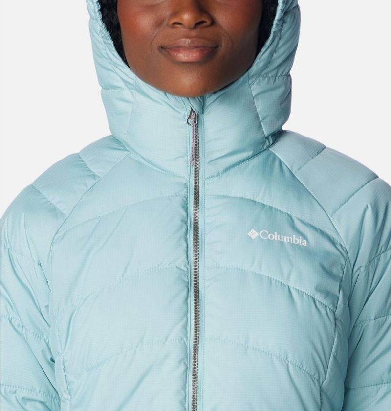 Turquoise Columbia Karis Gale Long Women's Puffer Jacket | 92781CTMJ