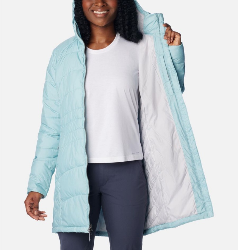 Turquoise Columbia Karis Gale Long Women's Puffer Jacket | 92781CTMJ