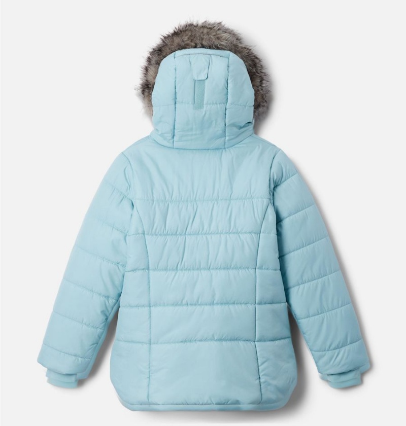 Turquoise Columbia Katelyn Crest II Hooded Kids' Jacket | 06183CVKB