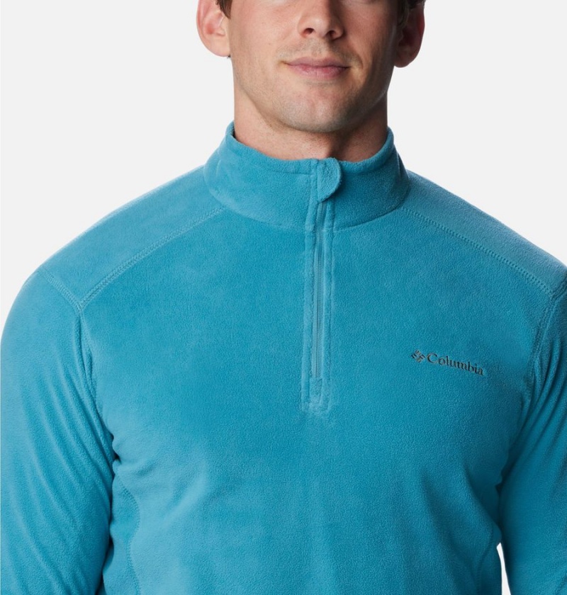 Turquoise Columbia Klamath Range II Half Zip Fleece Men's Pullover | 37569PQKV