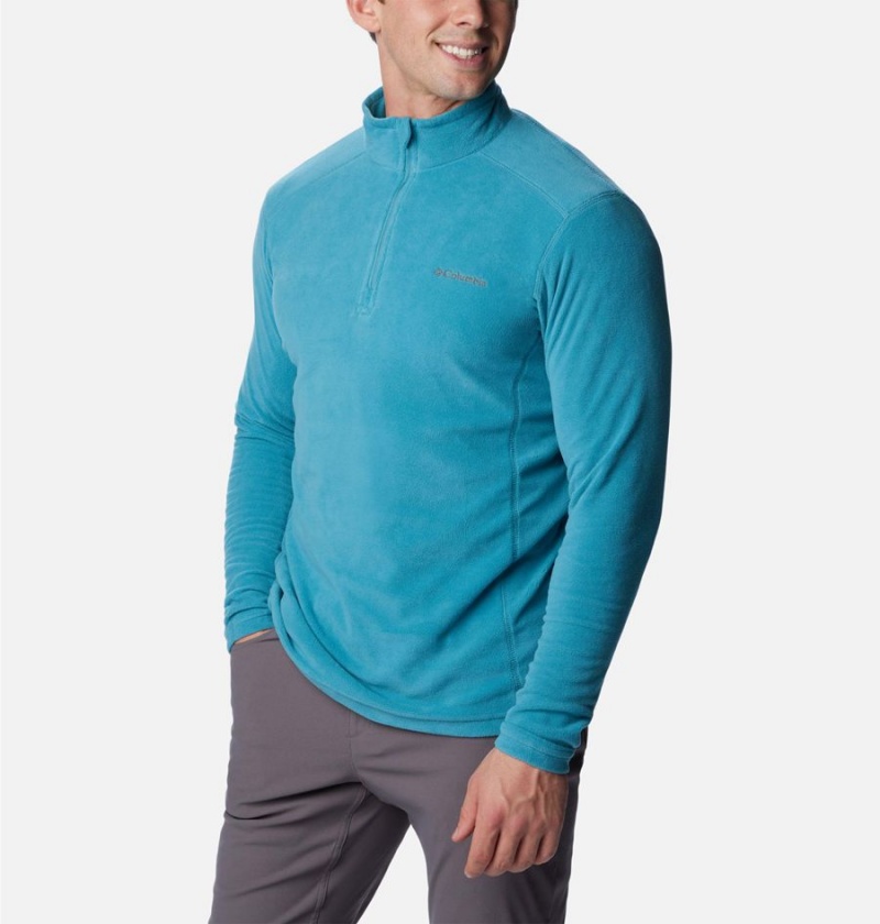 Turquoise Columbia Klamath Range II Half Zip Fleece Men's Pullover | 37569PQKV