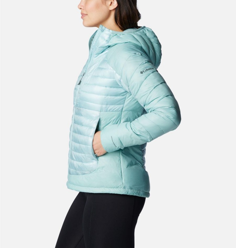 Turquoise Columbia Labyrinth Loop Insulated Hooded Women's Puffer Jacket | 43021IDKC