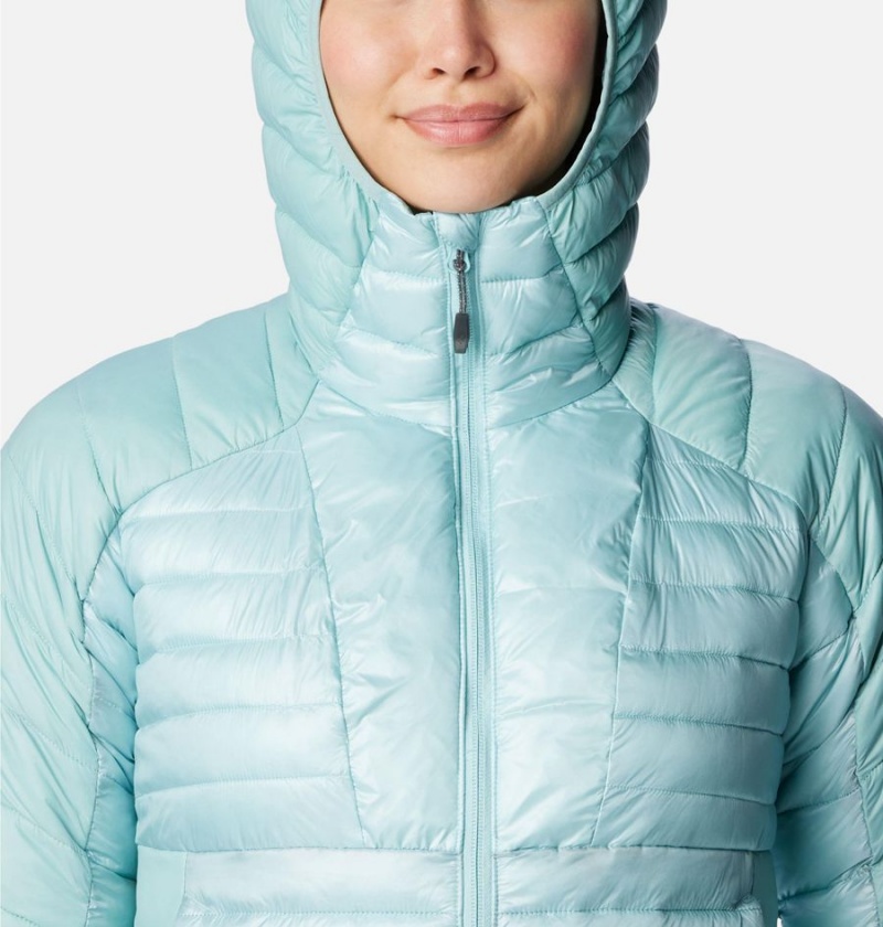 Turquoise Columbia Labyrinth Loop Insulated Hooded Women's Puffer Jacket | 43021IDKC