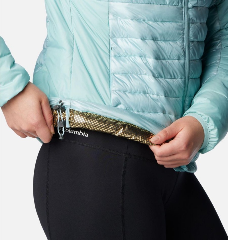 Turquoise Columbia Labyrinth Loop Insulated Hooded Women's Puffer Jacket | 43021IDKC