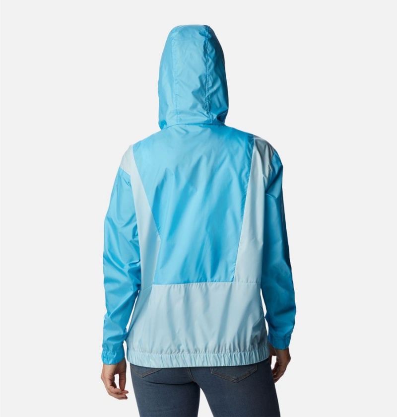 Turquoise Columbia Lily Basin Jacket Women's Windbreaker | 75803UFBN